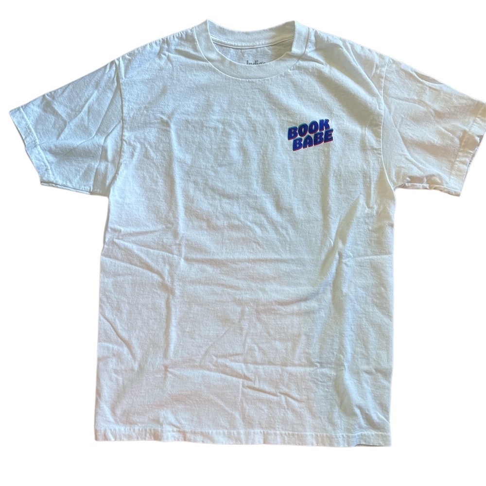 Indigo White Tee with Blue Graphic